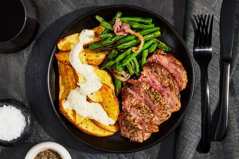 Butter Basted Sirloin Steak & Potatoes