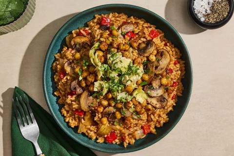 Mushroom & Roasted Red Pepper Risotto