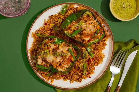 Southwest Beef & Rice Stuffed Peppers