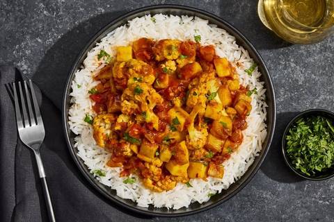 Aloo Gobi over Basmati Rice