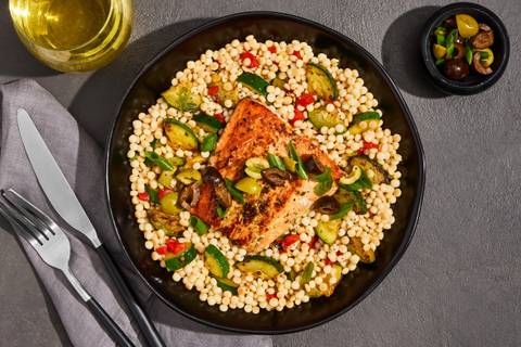 Lemon Herb Sockeye Salmon & Couscous