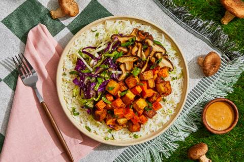 Chili-Ginger Tofu & Sweet Potato Bowls