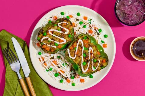 Aloo Masala Stuffed Bell Peppers
