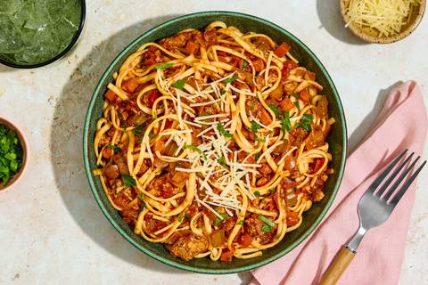 Pork Bolognese with Linguine