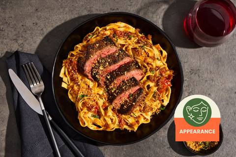 Beef Tenderloin with Parmesan Fettuccine