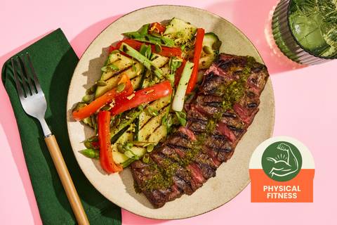 Chimichurri Steaks & Grilled Squash Salad