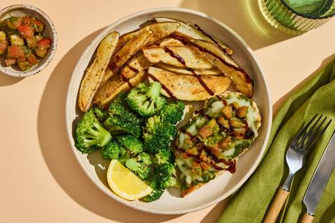 Tomato Basil Chicken with Balsamic Glaze