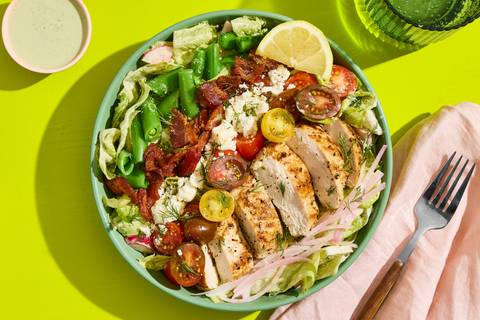 Spring Spinach Salad with Chicken & Bacon