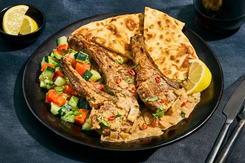 Pakistani-Inspired Lamb Chops & Garlic Naan