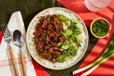Taiwanese Inspired Pork Brown Rice Bowls