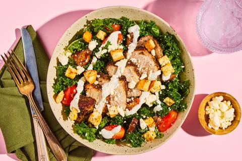 Gyro Spiced Organic Chicken Kale Salad