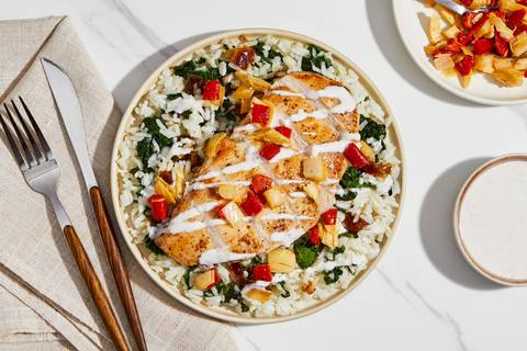 Tempeh with Cardamom Spiced Greek Yogurt