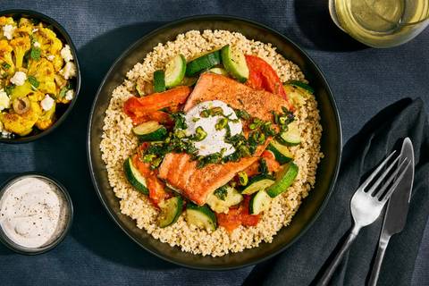 Sockeye Salmon With Pistachio Mint Gremolata