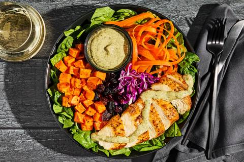 Miso Tahini Salad with Organic Chicken