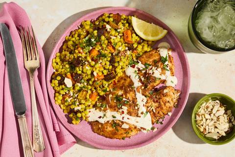 Moroccan Spiced Tempeh with Couscous