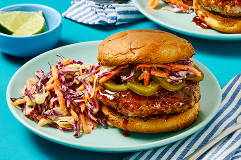Glazed Sweet Heat Beef Burgers
