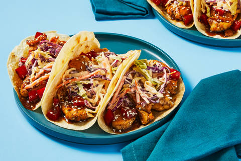 Quick Sweet Soy Glazed Chicken Tacos
