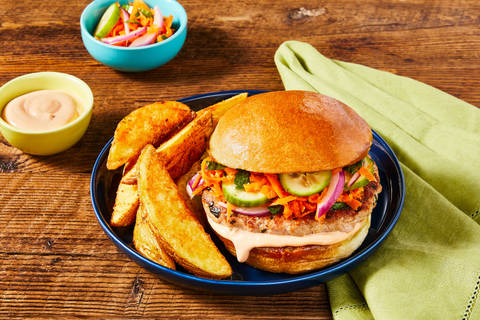 Banh Mi Style Pork Burgers