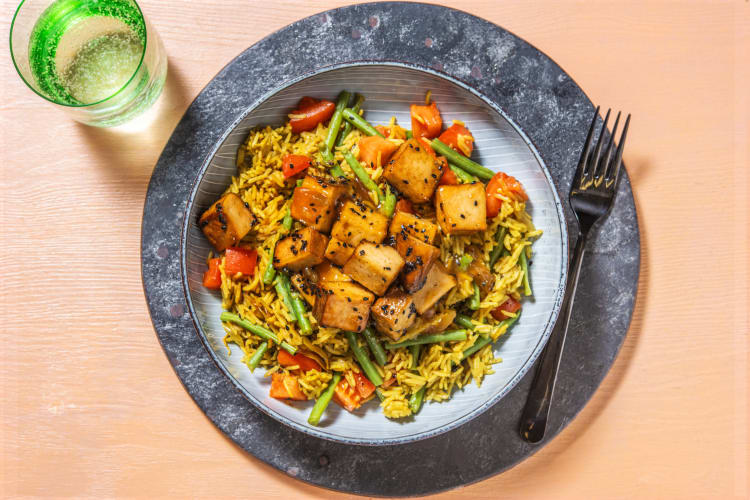 Mango Chutney Glazed Tofu