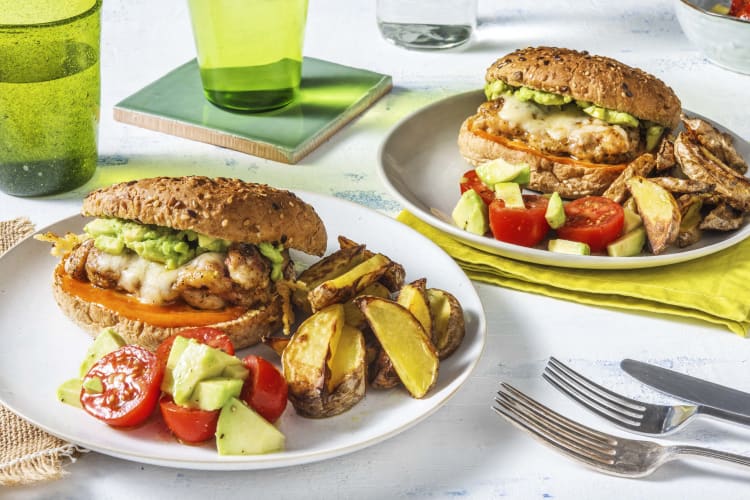Mexican Cheesy Chicken Burger