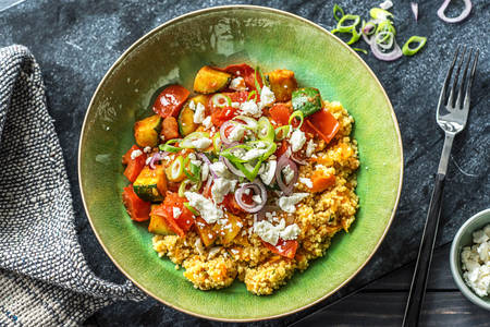 Bunte Couscous Gemuse Pfanne Rezept Hellofresh 