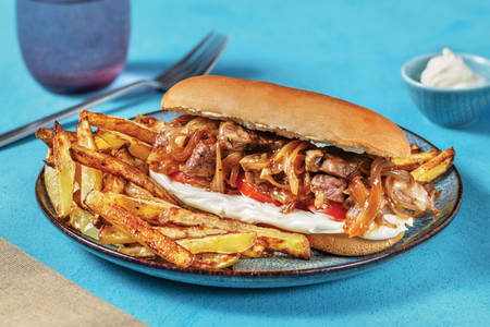 Philly Cheesesteak Burger Steak Burgers Recipe Save-On-Foods