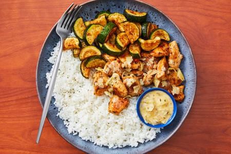 SIDE CARB SWAP WHITE RICE TO MICROWAVABLE RICE] Chicken in White