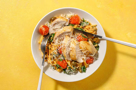 Creamy Sun-Dried Tomato Pesto Chicken Pasta Recipe | HelloFresh