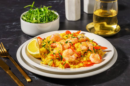 King Prawn and Chorizo Oven-Baked Paella Recipe HelloFresh