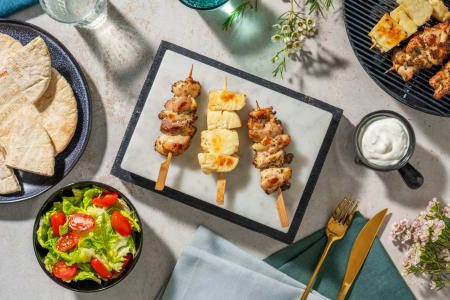 Grilled Halloumi Skewers with Greek-Inspired Marinade - Fork in