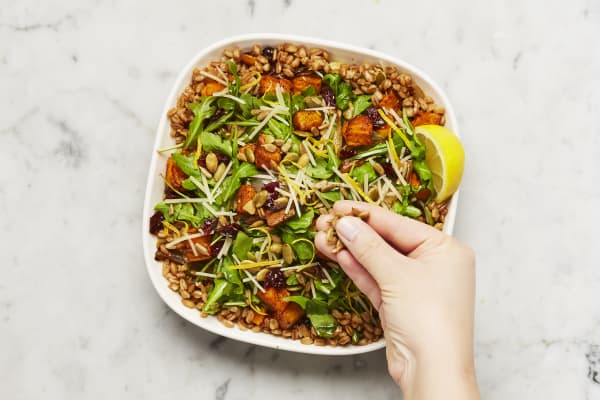 hello fresh sweet potato farro bowl