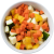 Groentemix van paprika, prei, gele wortel en courgette