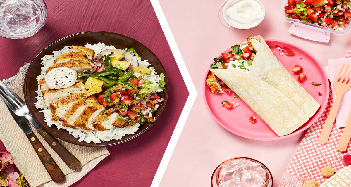 Pineapple Chicken for Dinner with Southwestern Burritos for Lunch