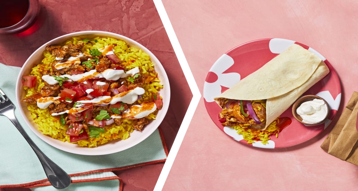 Mexican Chicken and Rice Bowl for Dinner with a Burrito for Lunch-image