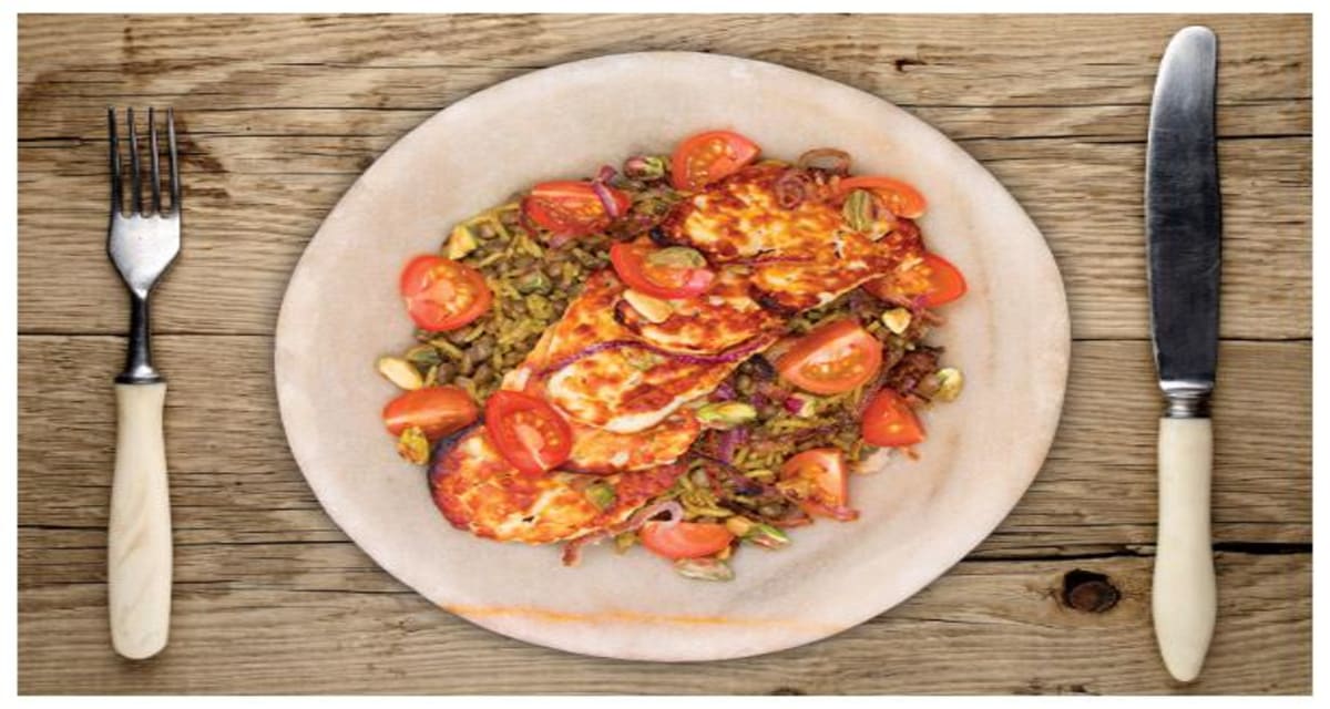 Spiced Lentils with Grilled Halloumi Recipe | HelloFresh