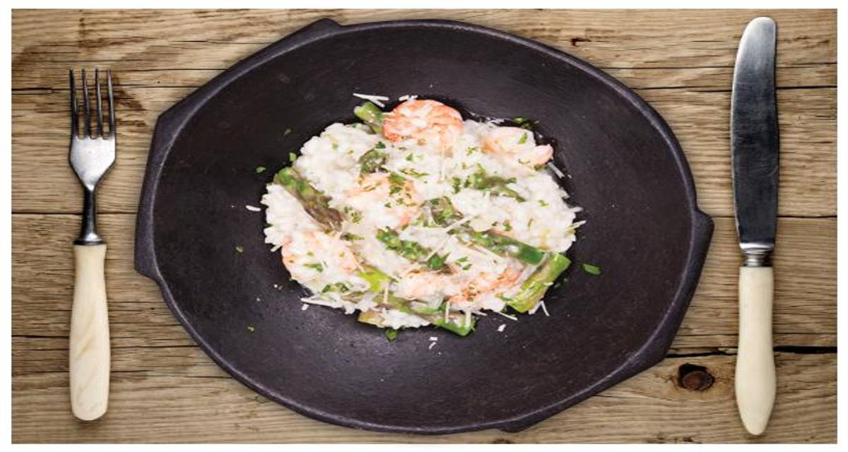 Shrimp and Asparagus Risotto Recipe HelloFresh