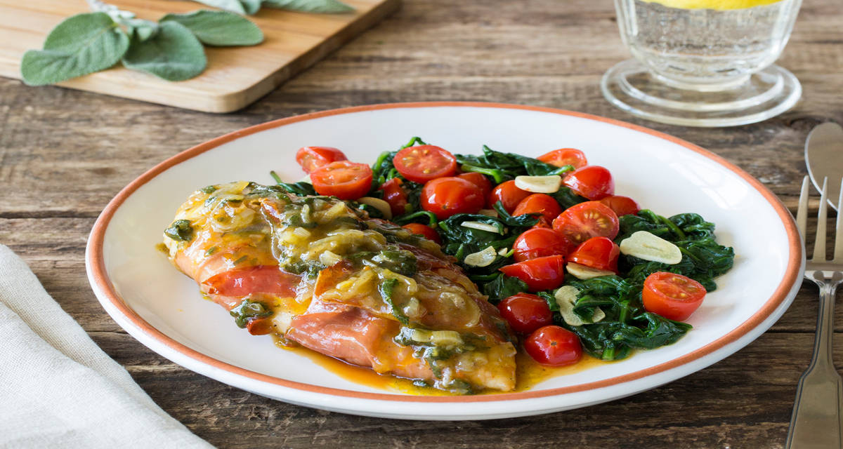 ProsciuttoWrapped Chicken Saltimbocca Recipe HelloFresh