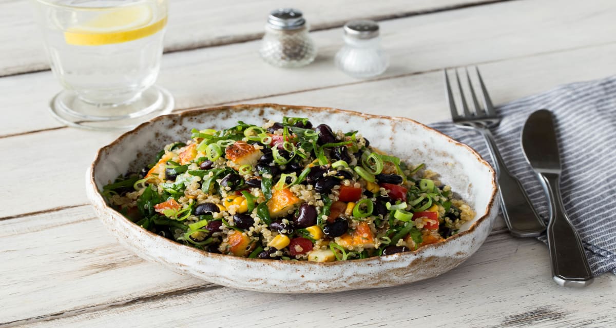 Bodacious Black Bean, Halloumi and Quinoa Salad Recipe | HelloFresh