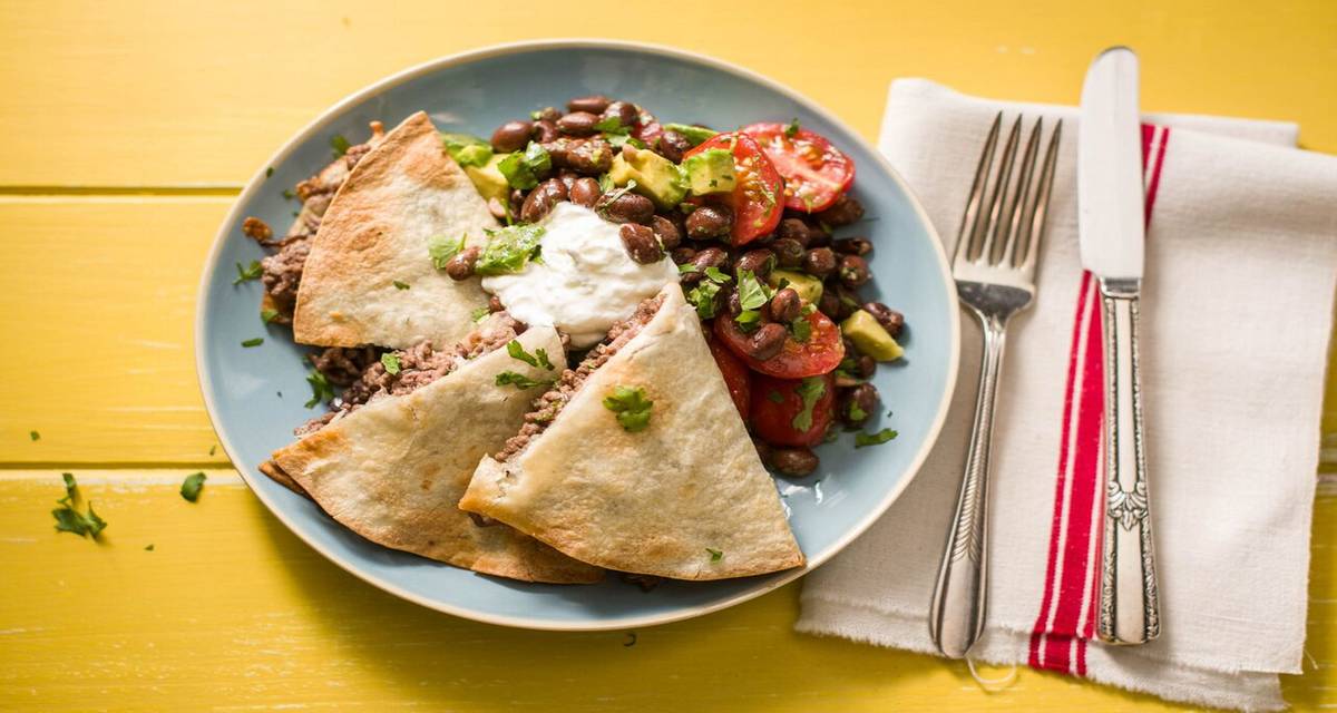 Cheesy Beef Quesadillas Recipe HelloFresh