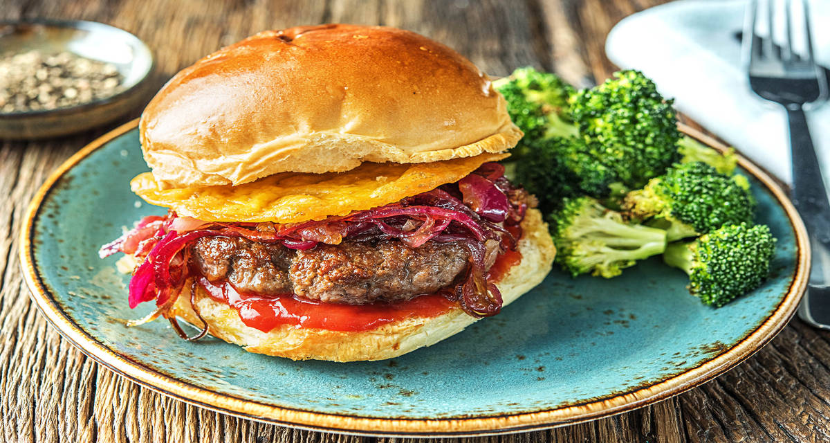 Crispy Cheddar Frico Cheeseburgers Recipe HelloFresh