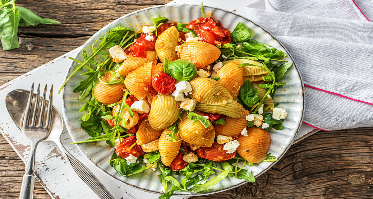 Conchiglie met rode pesto en feta Recept HelloFresh