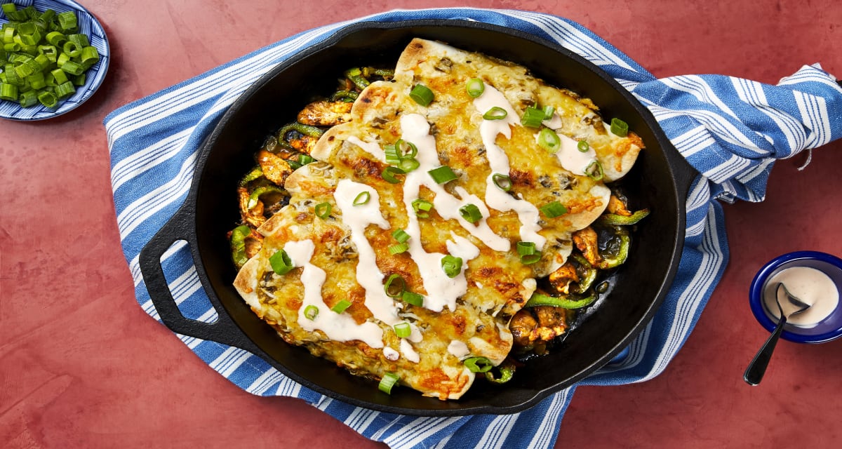 Salsa Verde Chicken Enchiladas Recipe HelloFresh