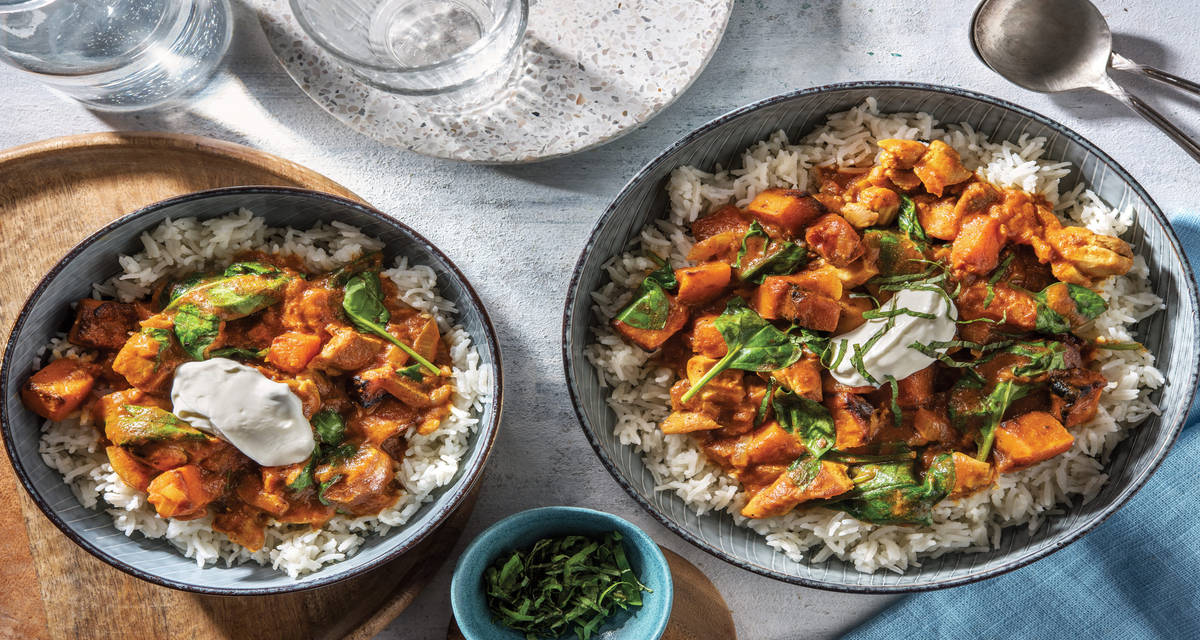 Indian Chicken & Roast Pumpkin Curry Recipe HelloFresh