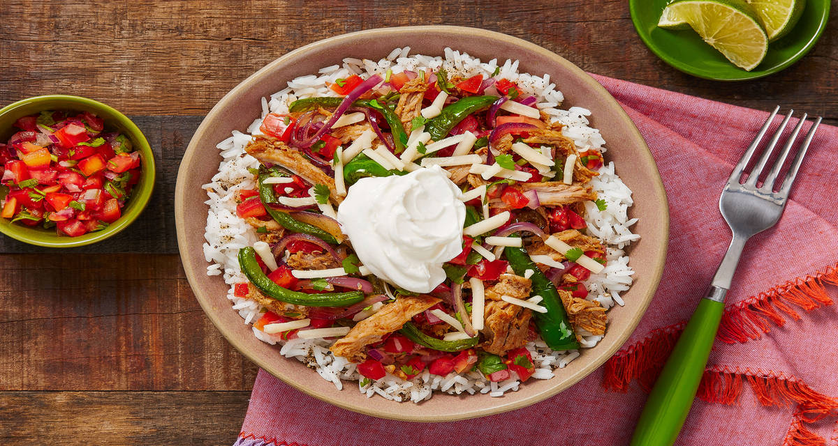 Pulled Pork Fiesta Bowls Dinner’s Just 20 Minutes Away!