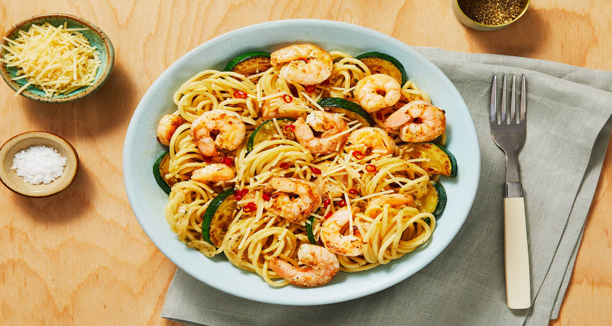 Shrimp Spaghetti with a Kick Dinner’s Just 15 Minutes Away!