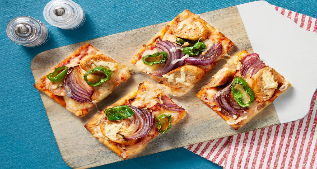 Double Cheese & Pork Sausage Flatbreads All In One Pan