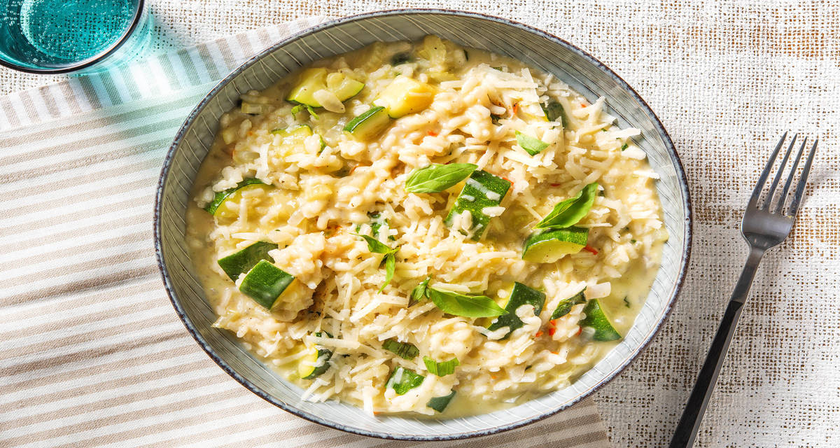 Risotto épicé à la courgette et céleri branche Recette HelloFresh