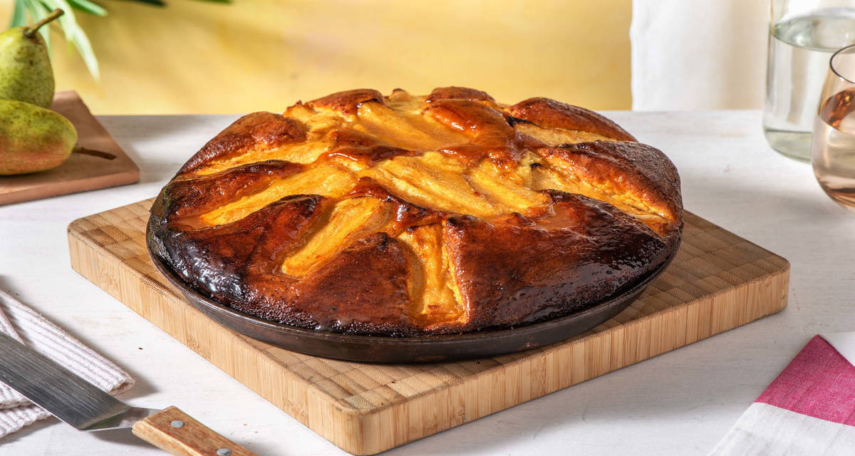 Gâteau léger à la poire et à la cannelle +/- 12 parts | À cuisiner à la maison avec des ingrédients frais