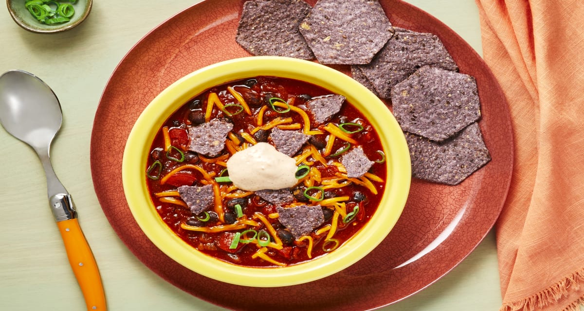 Mexicali Black Bean Soup with the Works-image