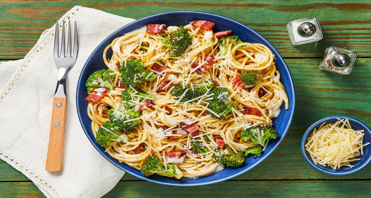 Bacon & Cream Supreme Spaghetti with Broccoli
